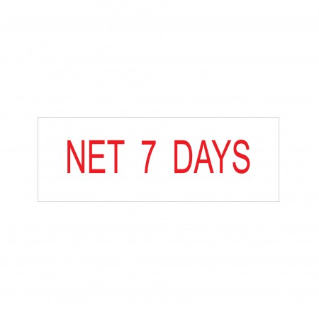 Net 7 Days Stock Stamp 4911/93 38x14mm